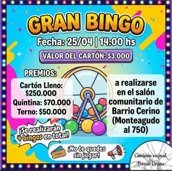 BINGO BARRIO CERINO