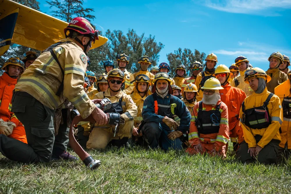 bomberos lucha contra el fuego