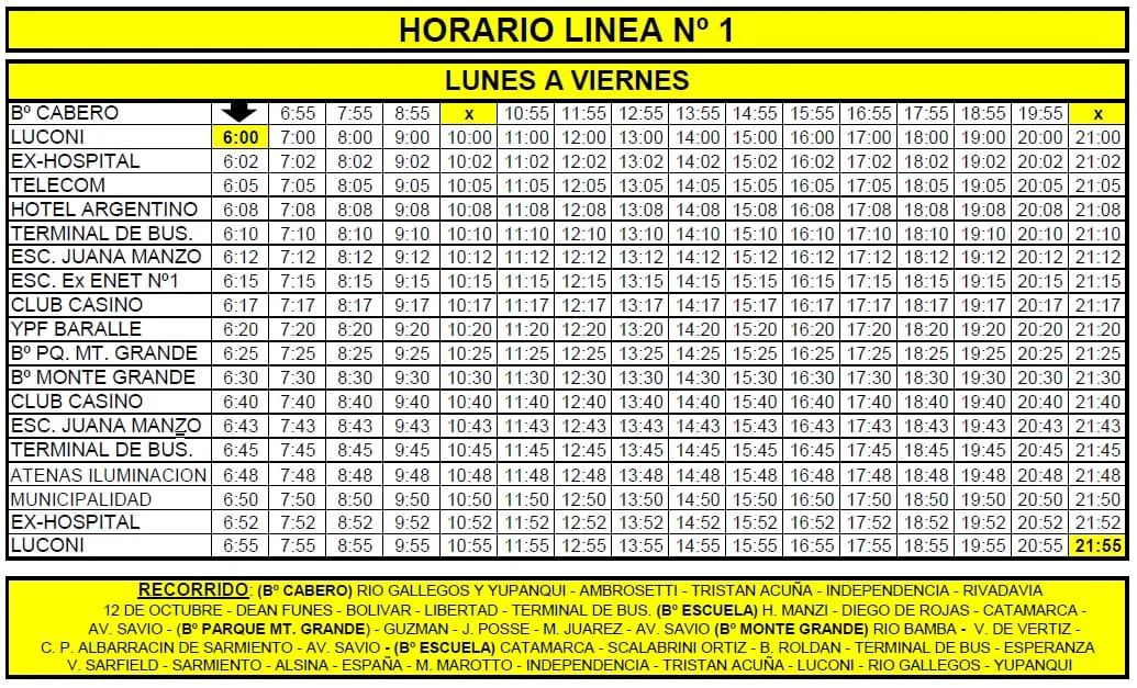 rio bus horarios julio 2026