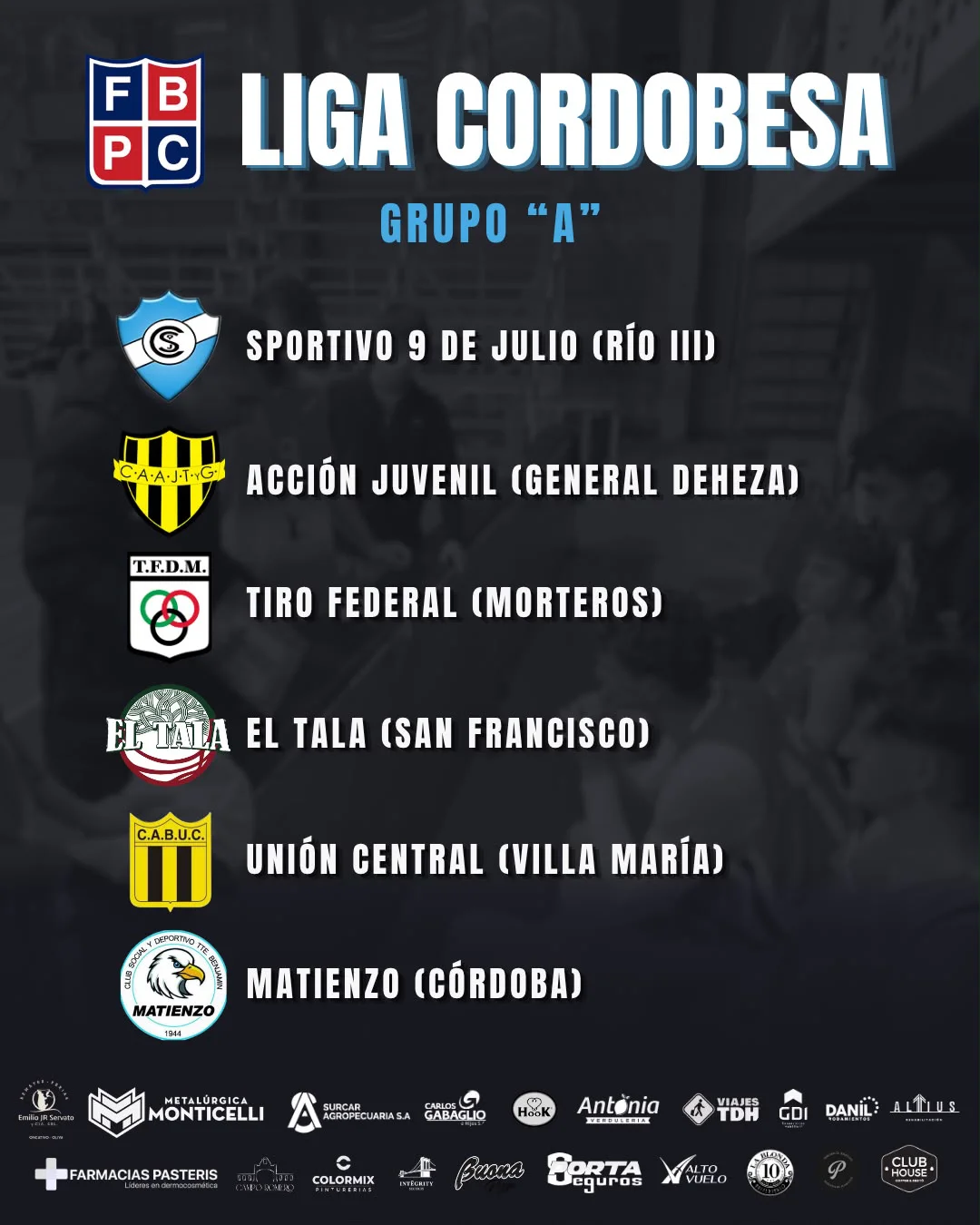 liga cordobesa año 2026 grupo a