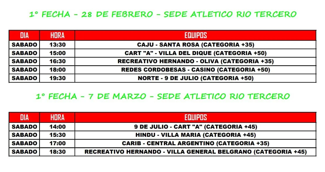 fixture basquet veteranos 2026