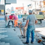 Río Tercero: Avanzan las obras de bacheo y mantenimiento de cordón cuneta en el casco céntrico